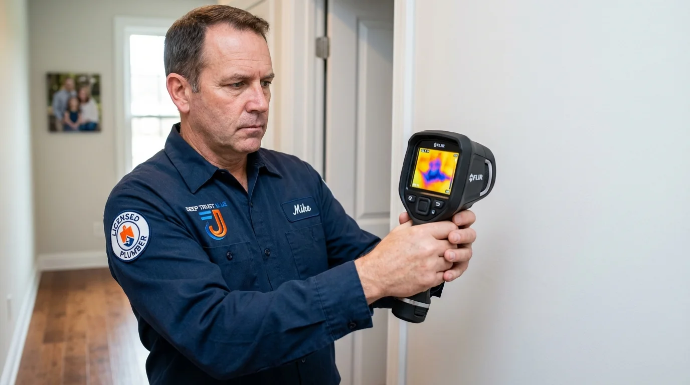 Thermal imaging leak detection by Johns Plumbing LLC in Merrimac
